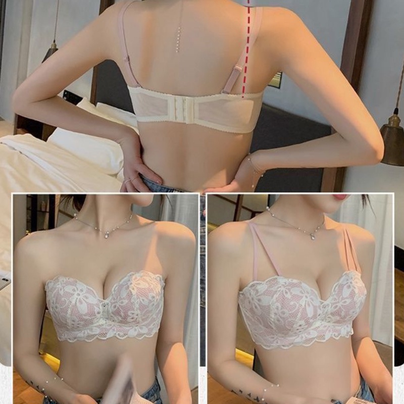 ✨w&c bras✨บราเสริมฟองน้ำ บราดันทรง บราเซ็กซี่ บราลูกไม้ บราไม่มีห่วงเหล็กTH20011 ราคา ถูกที่สุด ดีลบีเคเค แกลเลอรีภาพที่ 3