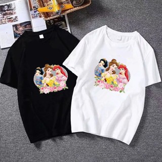 Disney T-Shirt Women Cartoon Snow White Cinderella Belle Collection Party_03