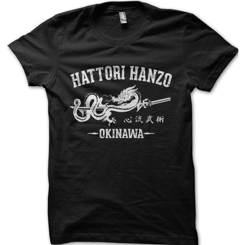 Sanc6 {พร้อมส่ง} เสื้อยืดแขนสั้นลําลอง ผ้าฝ้าย 100% พิมพ์ลายดาบ Hatori Hanzo Samurai Swords Kill Bil
