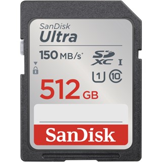 SanDisk Ultra SD Card SDXC UHS-I Memory Card 512GB 150MB/s C10 U1 Full HD (SDSDUNC-512G-GN6IN) เอสดีการ์ด กล้องDSLR