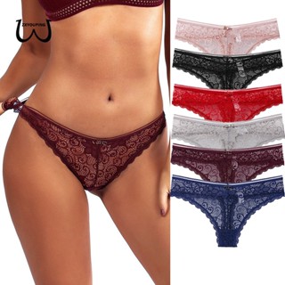 Zxyouping กางเกงชั้นในจีสตริง ผ้าลูกไม้ เซ็กซี่ ไร้รอยต่อ คุ…