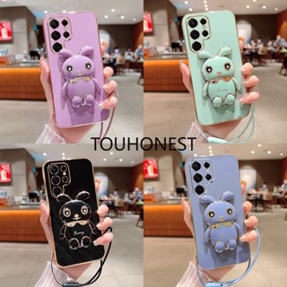 เคส Samsung Galaxy S22 Ultra เคส Samsung M42 A42 เคส Samsung M31 เคส Samsung M30S M21 Case Samsung M23 Case Samsung S22 Plus Case Samsung F23 Case Samsung J2 Prime Case New Cute Rabbit Bracket Mobile Softcase Phone Cases With Rope โทรศัพท์มือถือ แบบนิ่ม