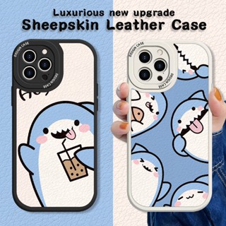เคส IPHONE 6 PLUS 6S PLUS IPHONE 7 PLUS 8PLUS SE 2020 SE 2022 IPHONE X XS XR XS MAX สำหรับโทรศัพท์ปลอกซิลิโคนแบบนิ่มการ์ตูนฉลามหนังแกะหนังกันกระแทกกรณี