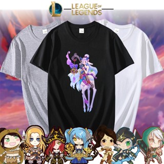 เสื้อคู่วินเทจ League of Legends เสื้อยืดผู้ชาย เสื้อยืดชาย วินเทจ เสื้อยืดไม่ต้องรีด เสื้อขาว เสื้อยืดสีพื้น_03