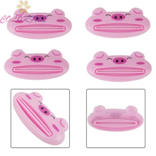 【COLORFUL】Toothpaste Squeezer Carton Style Creative Cartoon Cute Pink White 4pcs