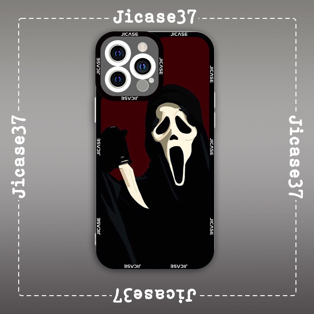 Jicase Square Edge iphone Case Ghostface การ์ตูน Fictional Character