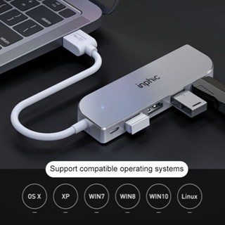 Inphic ฮับ H6 USB 3.0 4 พอร์ต ความเร็วสูง สําหรับเครื่องพิมพ์ แล็ปท็อป PC CHK CHL