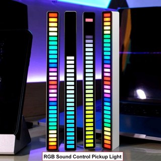 ไฟ RGB ซิมโฟนี ไฟ LED ควบคุมเสียงเพลง จังหวะ โคมไฟปิ๊กอัพ โดยรอบ แถบควบคุมแอพ สําหรับคอมพิวเตอร์ตั้งโต๊ะ ตกแต่ง