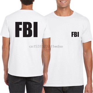 เสื้อยืดผ้าคอตตอน เสื้อยืด พิมพ์ลาย Fbi คุณภาพสูง สําหรับผู้ชายS-5XL