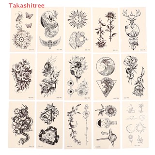 (Takashitree) สติกเกอร์รอยสักชั่วคราว ลายผีเสื้อ สิงโต กันน้ํา 1 แผ่น