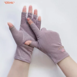 ERHK> 1 คู่ถุงมือป้องกันรังสียูวีถุงมือ UV Fingerless Nail Nail Art Tool ใหม่