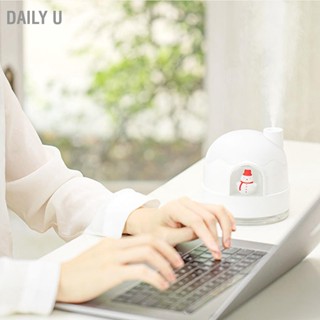 Daily U Night Light Humidifier การออกแบบบ้านหิมะน่ารัก USB Mute Mini Air Vaporizer สำหรับห้องนอน
