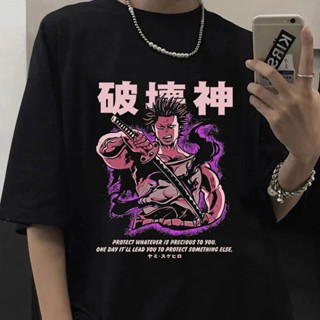 เสื้อผ้าผชเสื้อยืดลําลอง แขนสั้น พิมพ์ลายอนิเมะ Black Clover Yami Sukehiro แฟชั่นฤดูร้อน สไตล์ญี่ปุ่น ฮาราจูกุ สําหรับผู