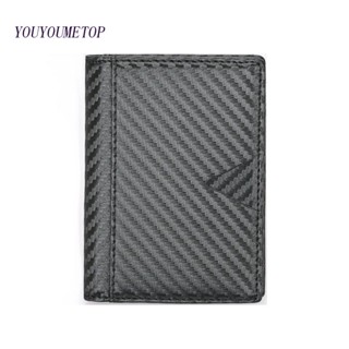 YOUYO Carbon Fiber Credit Cards Men Wallet RFID Blocking Slim Card for Case Business G