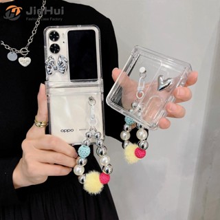 Jiehui เคสโทรศัพท์มือถือแฟชั่น ชุบไฟฟ้า ลายหน้ายิ้ม สามมิติ สําหรับ OPPO Find N2