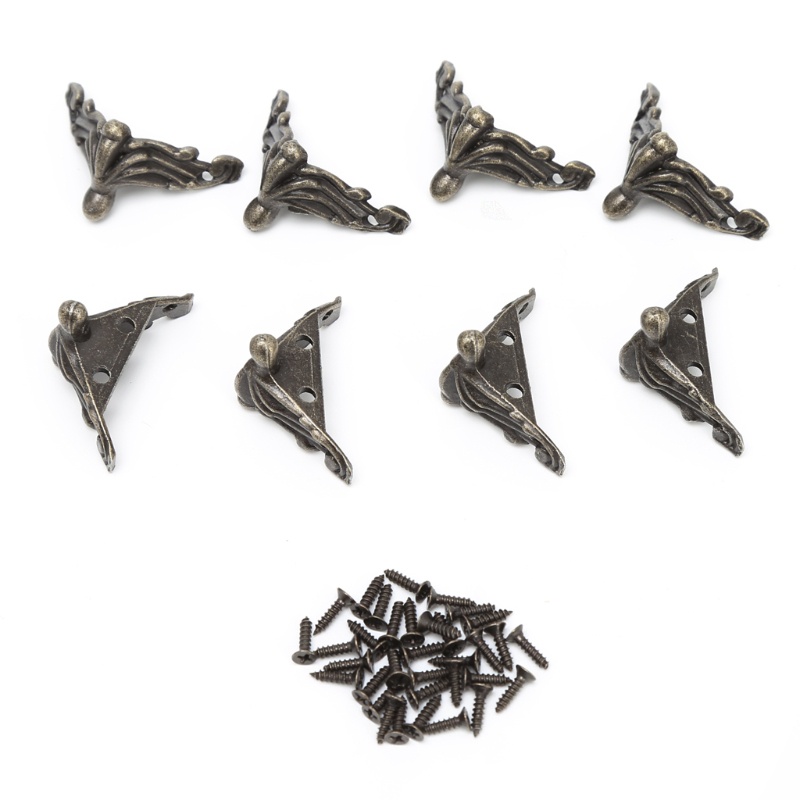 WIN 8xตกแต่งกล่องเครื่องประดับสําริดโบราณสําหรับกรณีฟุตขามุม Prote