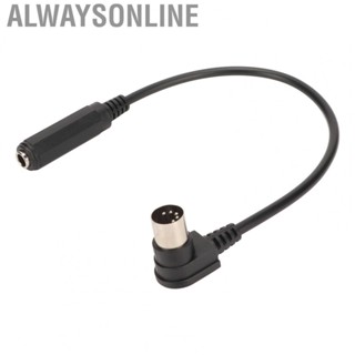 Alwaysonline 6.35mm to MIDI 5 Pin Cable Female 1/4 Inch to DIN 5 Pin MIDI Male 90 Degree