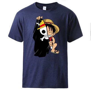 เสื้อยืดผู้ เสื้อยืด พิมพ์ลาย One Piece Skull II Distro S-5XL