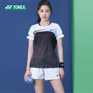 Yonex ใหม่ เสื้อแบดมินตัน แขนสั้น แห้งเร็ว ระบายอากาศ ไล่โทนสี สไตล์เกาหลี สําหรับผู้ชาย และผู้หญิง