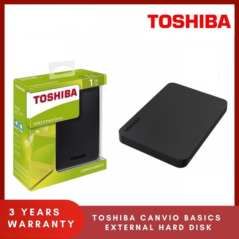 Toshiba Canvio Basics ฮาร์ดดิสก์ภายนอก 1TB / 2TB / Ext. ฮาร์ดดิสก์ USB3.0