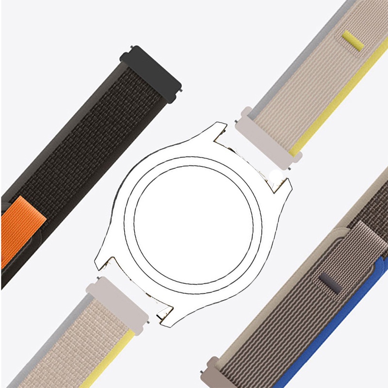 20 มม.Trail Loop Band สายไนลอนสําหรับ Samsung Galaxy Watch 7 6 5 FE 40 มม.44 มม.Watch5 Pro / Watch4 คลาสสิก 42 มม.46 มม.
