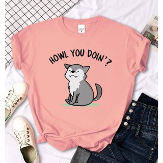 Grey Husky Cute Print T-Shirt Womans Kawaii Cartoon Graphic Clothes Womens Oversize Harajuku Short Sleeve Cotton Te_04