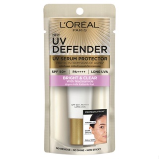 BRIGHT ลอรีอัลยูวีดีเฟนไบรท์เคลียร์15มลผลิตภัณฑ์ดูแลผิวหน้าLOREAL DEFENDER UV CLEAR 15ML