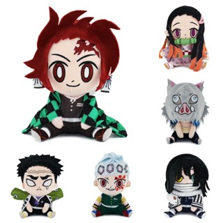 ตุ๊กตายัดนุ่น รูปการ์ตูนสัตว์ Nezuko Tanjiro Giyuu Inosuke Zenitsu Demon Slayer ขนาด 17 ซม.