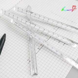 【AG】Scale Ruler Clear Scale Long Lasting Transparent Triangle Student Scale Rulers Architects