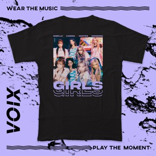 oversize T-shirt เสื้อยืด พิมพ์ลาย Kpop AESPA "GIRLS" สําหรับผู้หญิง S-5XL