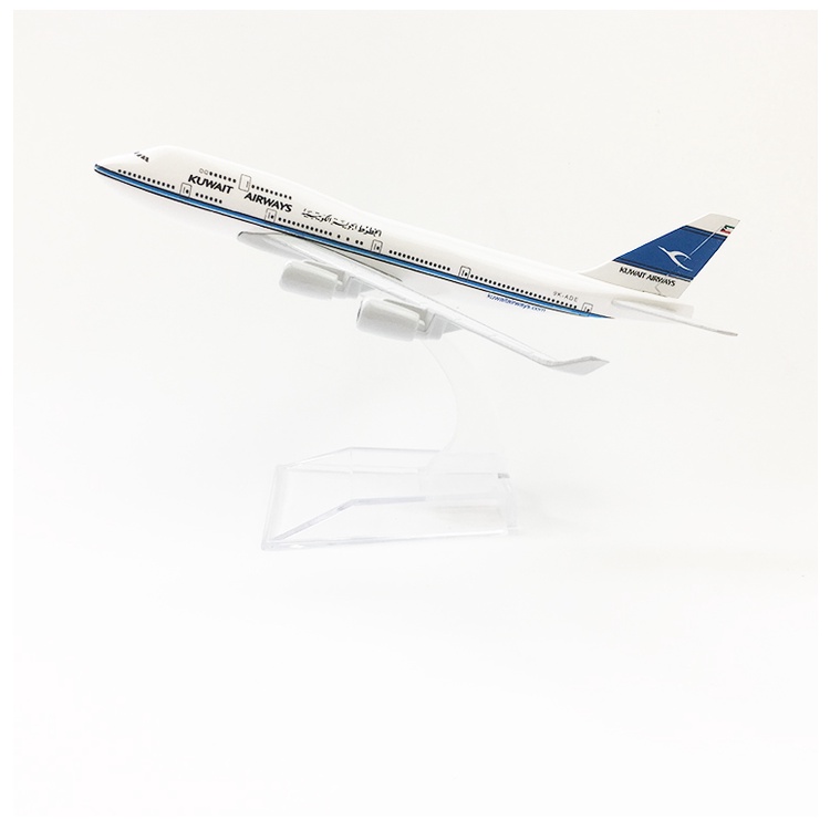 Yalinda KUWAIT AIRWAYS 747 16 ซม.ชุดเครื่องบินเด็กของเล่นวันเกิดเครื่องบินรุ่น