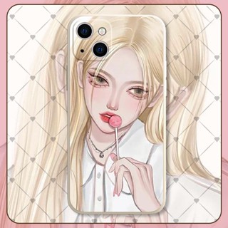 Anime girl เคสไอโฟน iPhone 11 14 pro max 8 Plus case X Xr Xs Max Se 2020 cover เคส iPhone 13 12 pro max 7 Plus
