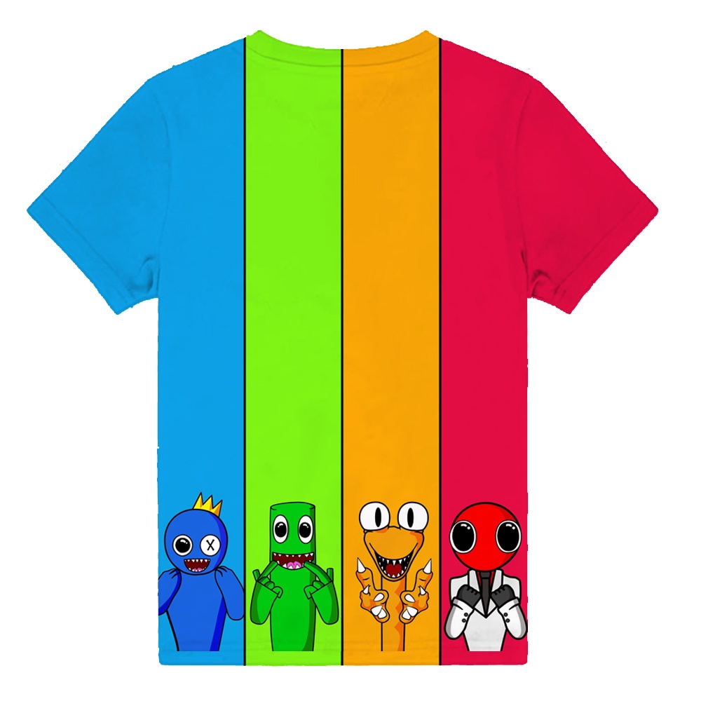 เสื้อยืด พิมพ์ลายการ์ตูนเกม Rainbow Friends 3 มิติ ของขวัญ สําหรับเด็กผู้ชาย