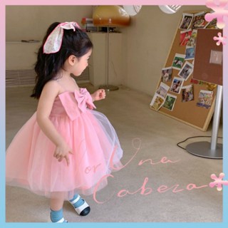 Baby Princess Dress Girls Super Fairy Summer Dress Fashionable Bow Childrens Suspender Skirt Korean Style Childrens Dress Gauze Skirt