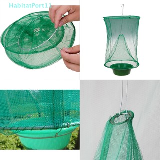 Habitatport ตาข่ายดักจับแมลงวัน ใช้ซ้ําได้ สีเขียว สําหรับแขวนกรงฆ่าแมลง