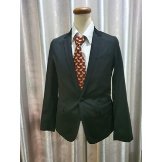 Suit0069 เสื้อสูท มือสอง สีดำ อก 35 นิ้ว