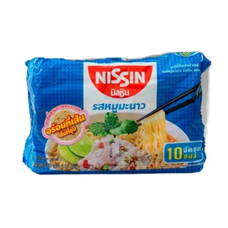 นิสชินบะหมี่ แพ็ค รสหมูมะนาว 60ก.10NISSIN NOODLE MOOMANAO60G.PACK10