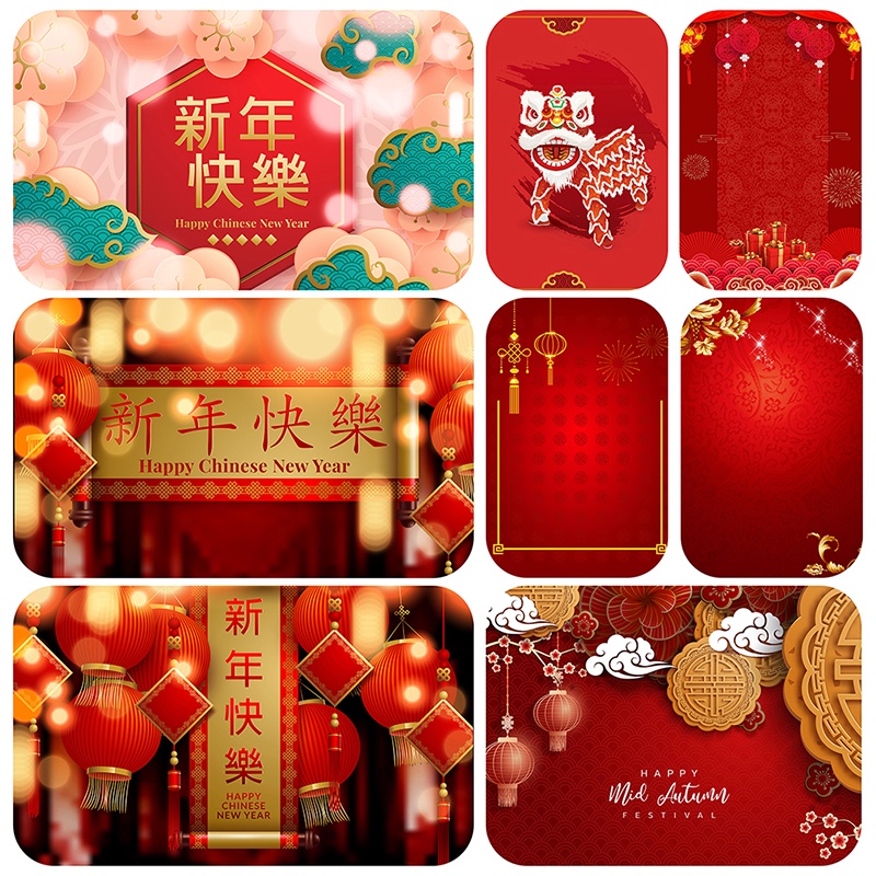 【สไตล์ร้อน】ธีมตรุษจีน สีแดง พื้นหลังเทศกาล ผ้าฉากหลัง ถ่ายภาพ ตกแต่งพื้นหลัง สตูดิโอถ่ายภาพ ปาร์ตี้