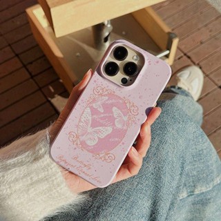 เคสโทรศัพท์มือถือแบบแข็ง ลายผีเสื้อ สําหรับ Iphone 14 13promax 12 11pro