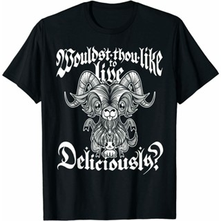 Fashion Youth Fitness MotherS Day All-match Blackcraft Cute Baphomet Black Goat Vintage T Shirt_02