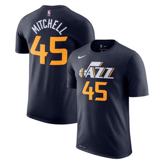 เสื้อยืด พิมพ์ลาย NBA PREMIUM Basketball Gametime Birthday Jazz Home No. 45 Donovan Mitchell