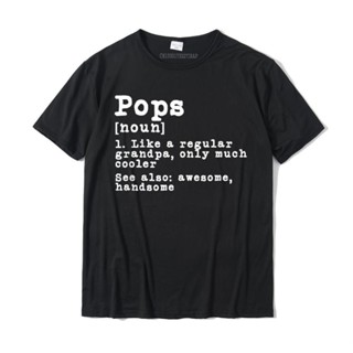 Lyzh เสื้อยืดลําลอง ผ้าฝ้าย แขนสั้น พิมพ์ลาย Pops Definition Funny Grandpa Grandfather Novelty สไตล์คลาสสิก สําหรับผู้ชาย