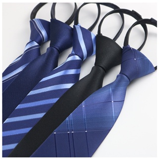 นคไท เนคไทสำเร็จรูป ไม่ต้องผูก แบบซิป Men Zipper Tie Lazy Ties Fashion 8cm Business Necktie For Man