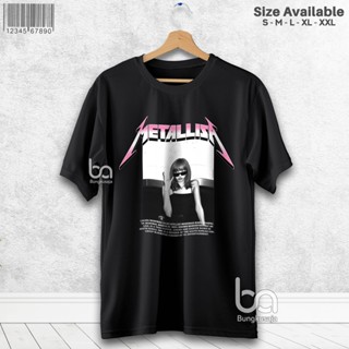 เสื้อยืดคอกลมเสื้อยืด ผ้าฝ้าย พิมพ์ลาย Metalica Lalisa Blackpink KPOP Music Distro สไตล์เกาหลี 30s A1247S-4XL