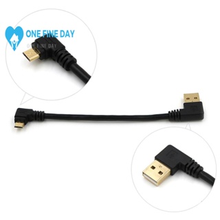 สายชาร์จ 90 องศา 15 ซม. Micro USB ไนล่อนถัก ชาร์จเร็ว สําหรับ Android K2B9