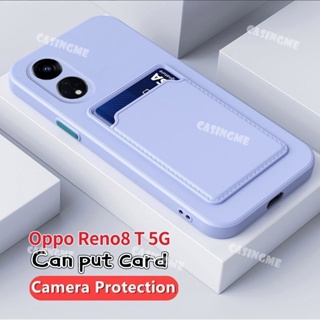 เคสซิลิโคนนิ่ม พร้อมช่องใส่บัตร สําหรับ Oppo Reno8 T 5G Oppo Reno 8 T 8Z 8T Z 4G 5G 2023