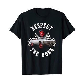 เสื้อยืด ผ้าฝ้าย 100% พิมพ์ลายกราฟิก Respect The Donk Retro Satan Hot Rod Racing Bad Biker Gear สําหรับผู้ชายS-5XL_04