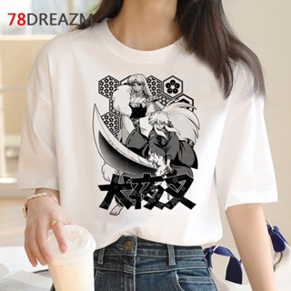 Inuyasha เสื้อยืดลําลอง แขนสั้น พิมพ์ลาย สไตล์วินเทจ สําหรับผู้ชาย 2022_01