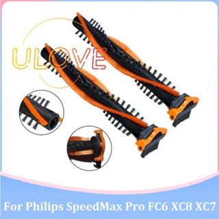 แปรงลูกกลิ้ง สําหรับ Philips SpeedMax Pro FC6 XC8 XC7 FC6822 FC6823 FXC8043 XC8045 XC 2 ชิ้น704301 Xc704101 เครื่องดูดฝุ่น