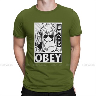 Hololive Cute Kawaii Virtual Idoltshirts Usada Pekora Obey Black White Distinctive MenS T_08